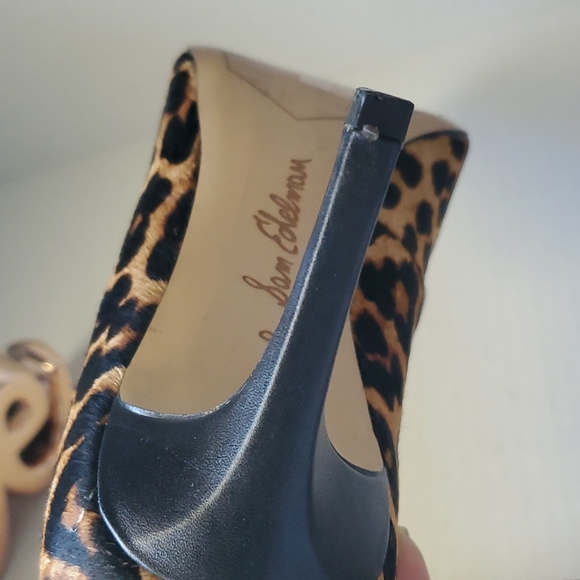Sam Edelman Animal Print Calf Hair Heels sz 9 - Picture 13 of 15
